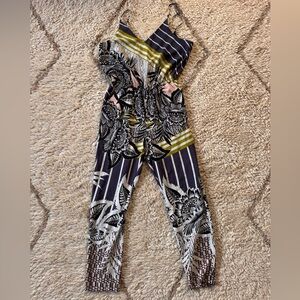 Floral Striped Jumpsuit